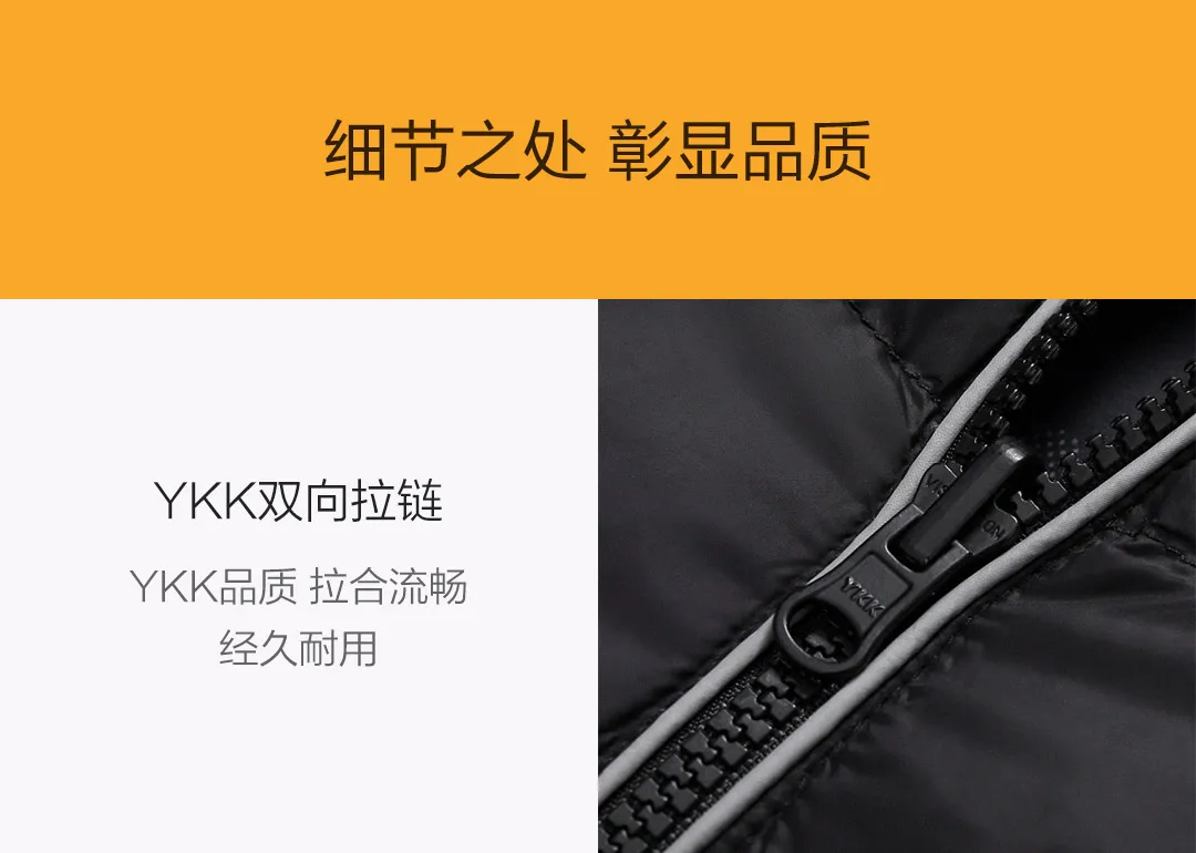 Xiaomi Mijia Youpin Uleemark Smart fever Двусторонняя одежда 3,0 мужская куртка на гусином пуху Двусторонняя одежда полное тепло