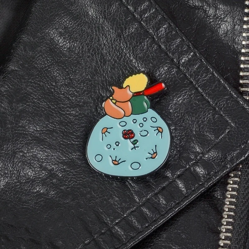 Мультфильм розовый Planet с леопардовым принтом, вечеринка, Ropa Bebe Infantil Nino Le Petit Prince/& с принтом «Лисенок» для детей железная эмалированная брошь из фильма подарок для литературы Lover