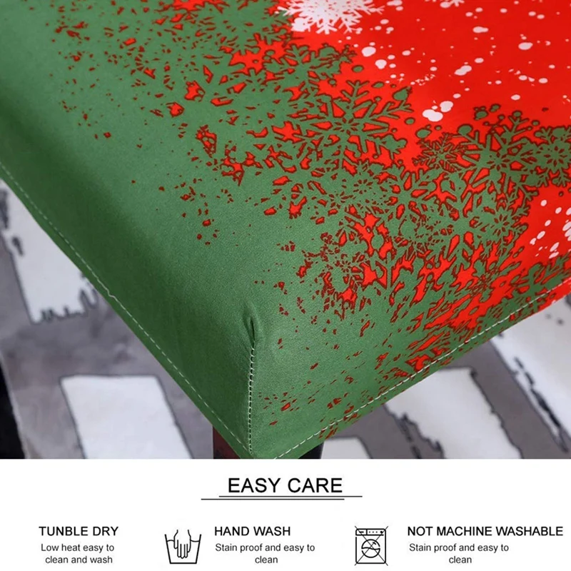 Рождество для ресторана, чехол на стул, чехол для дивана, шесть комплектов эластичных мягких моющихся рождественских кухонных чехлов для стула