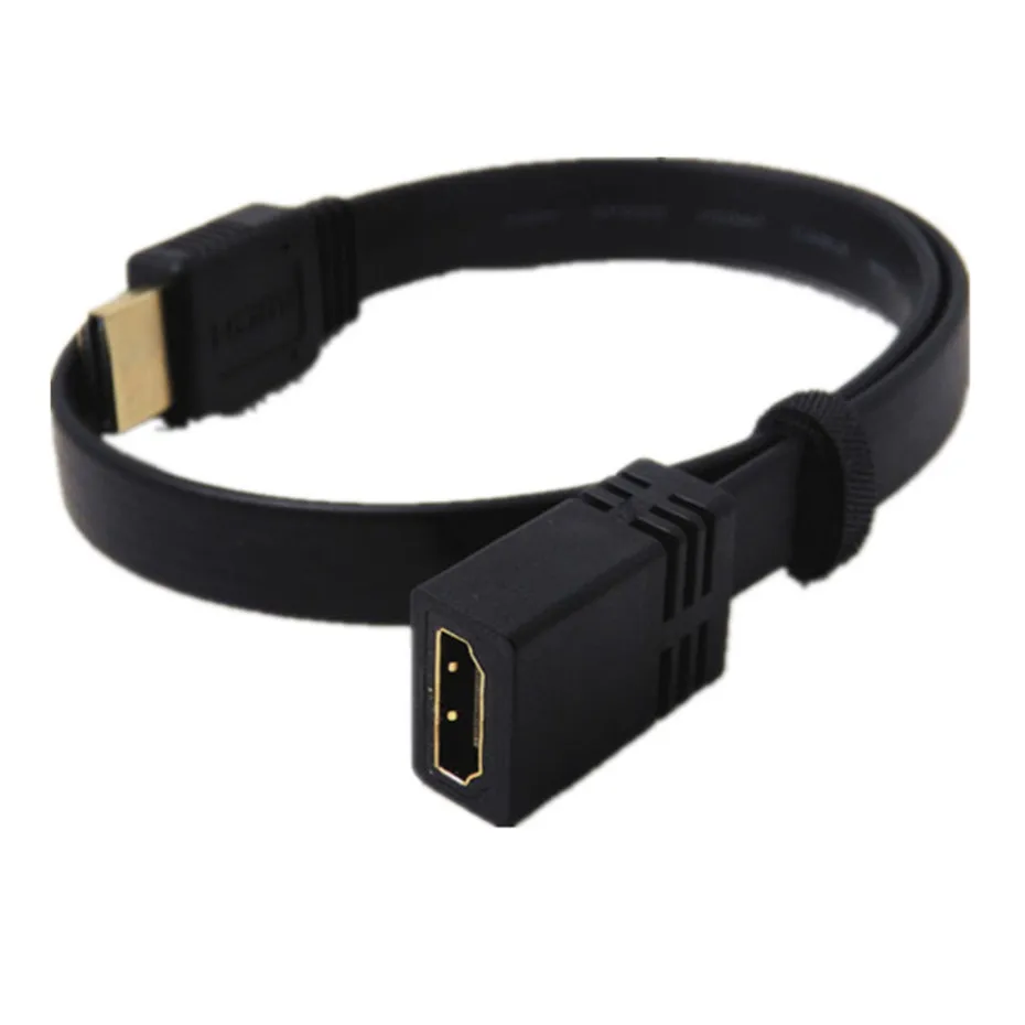 50 см плоский HDMI Тип 19pin Мужской к hdmi Тип Женский удлинитель для 1080p HDTV