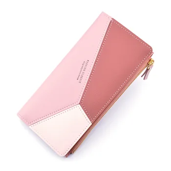 

Women Geometric Luxury Brand Leather Wallets Long Coin Zipper Bags Tassel Design Female Clutch Wallet Money Credit Card Holder