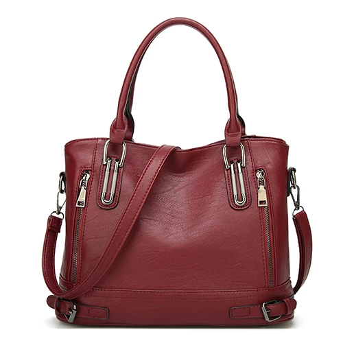 Сумки из натуральной кожи сумка Для женщин модные большие сумки на ремне, сумки через плечо, кожаная сумка через плечо сумка женская сумочка для женщин - Цвет: Wide Red