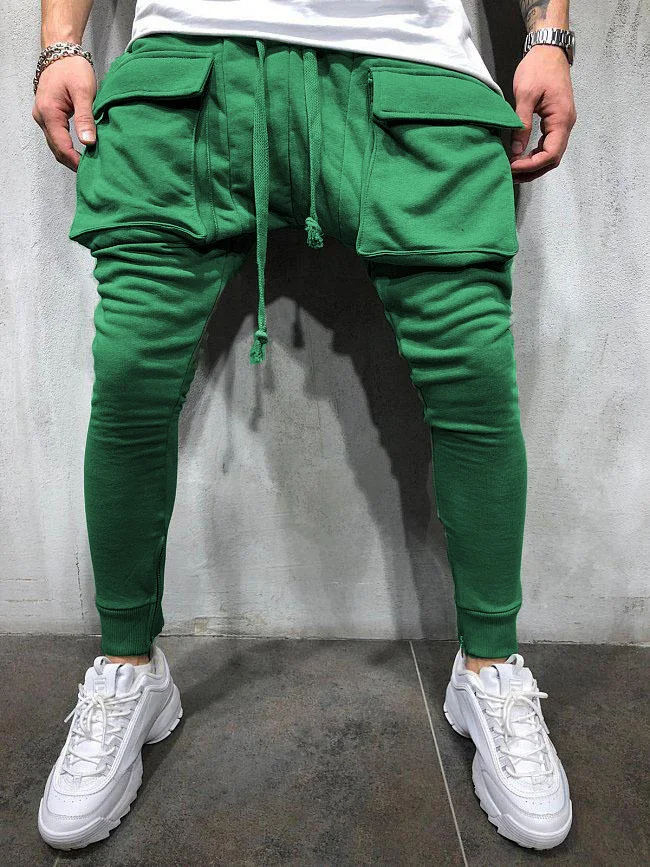 Big Pockets Casual Pants Men Streetwear Hip Hop Pants Fashion Jogging Pencil Pants Slim Fit Sweatpants