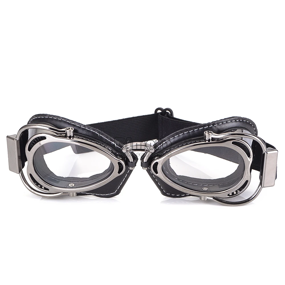 TI frame Clear Lens Мотоциклетные очки с шипами, ветрозащитные летающие очки для водителей мотоцикла, трактические линзы, шлем, Спортивная посуда для глаз, питбайк ATV - Цвет: TI frame Clear Lens