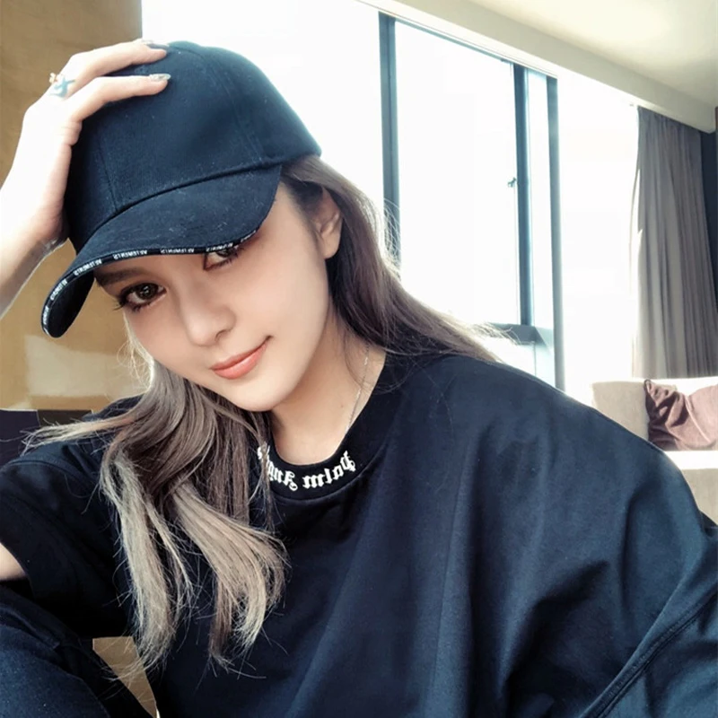 

Men's Baseball Cap Snapback Printed brim Kpop Hip-Hop Summer Hat High Quality Thick Cotton Women's’ Hat Cotton Sun Hat BQM079
