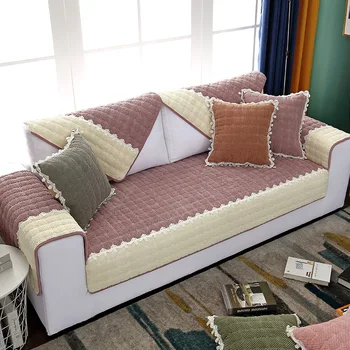 

Sofa Cushion Fabric Couch Cover Modern Short Plush Sofa Covers For Living room 1/2/3-seater Sofas Non-slip Sofa Slipcover Towel