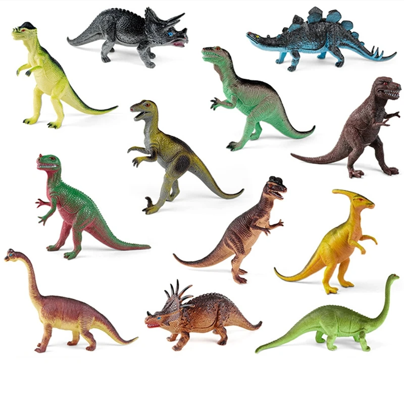 2020 New Children's Early Education Perception Animal Dinosaur Simulation Animal Model Bag 12 PVC Material Wholesale
