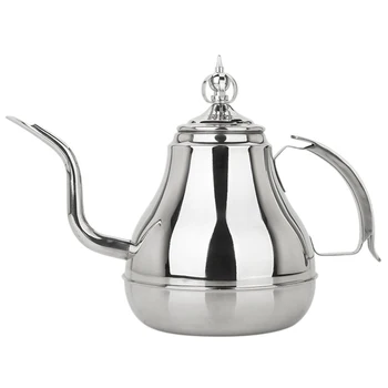 

1.2L/1.8L Large Capacity Coffee Maker Stainless Steel Long Mouth Tea Pot Milk Teapot Home Office Kitchen Tool with Percolators