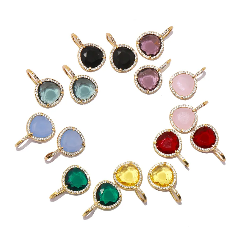 

High Quality Black Green Red Blue Purple Yellow color Crystal Silver Color Full Zircon Drop Earrings for Women Best Gift
