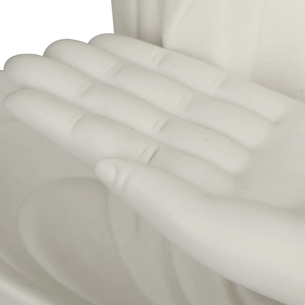 Белая керамическая Будда ручной курильница дым водопад обратный ладан держатель цветок лотоса палочка курильница буддистские украшения