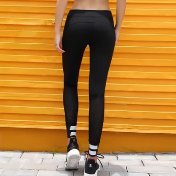

2019 New foot mouth reflected night running lady trousers quick dry and breathable body-building exercise lady pants leggings