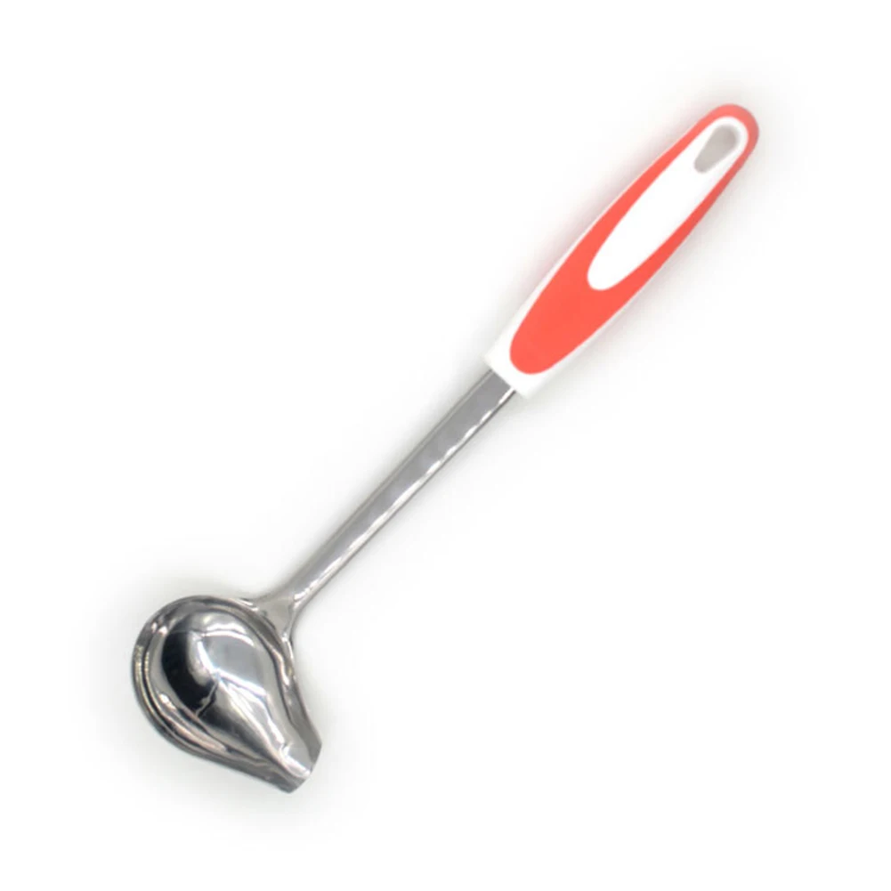 

Serving Porridge Soup Tools Pouring Non Slip Sauce Spoon Cooking Good Grip Long Handle Spout Shape Drizzling Stainless Steel