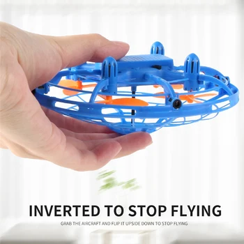 

Mini UFO Infrared Drone Induction Kids RC Quadcopter Infrared Training Drone Altitude Hold Hand Control Toy