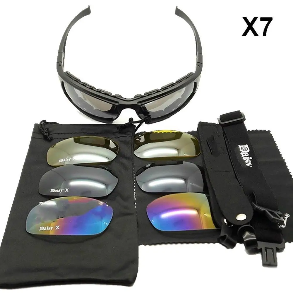 Tactical Sunglasses UV400 Protection Military Goggles Hunting, Shooting, Airsoft Outdoor Activities Eyewear 4 Lenses