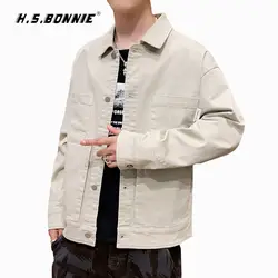 2019 новая стильная повседневная куртка-бомбер из 100% хлопка, мужские ветровки в стиле хип-хоп, мужские пальто, осенняя модная уличная