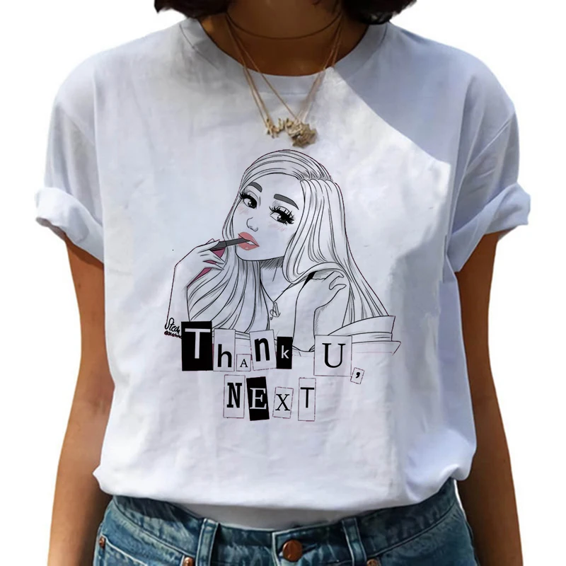 Ariana Grande Thank You, next Harajuku футболка женская Ullzang 7 колец 90s футболка Эстетическая хип-хоп футболка модные футболки женские