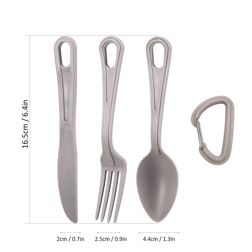 

Camping Cutlery Ultralight Plastic Flatware Kit Pocket Fork Spoon Cutter BPA Free Tableware Set Home Kitchen Camping Picnic