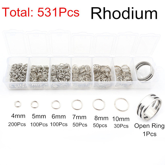 Set Box 3 4 5 6 7 8 10mm 8 Colors Open Jump Rings Split Rings Link Loop For DIY Jewelry Making Findings Connector