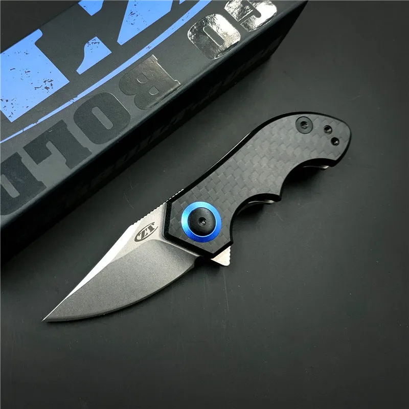 ZT 0022 Folding Pocket Knife CPM-20CV Steel Blade Carbon Fiber Handle Mini Portable Tool Camping EDC Survival Fruit | Инструменты