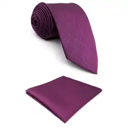 Фиолетовый сплошной мужской галстук шелк Свадебная мода новинка жениха платье карман квадратный подарок 63"