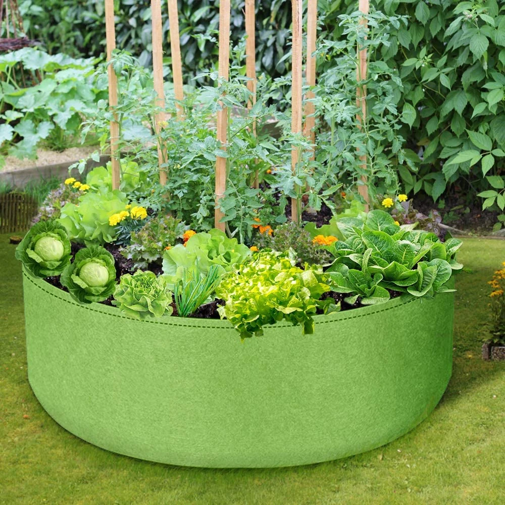 10/40/50/100 Gallons fabric garden raised bed round planting container grow bags fabric planter pot for plants nursery pot indoor flower pots