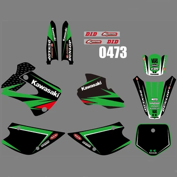 

For Kawasaki KX85 KX100 1998 1999 2000 KX 85 100 Graphics Decals Stickers Custom Number Name 3M Full Motorcycle Backgrounds
