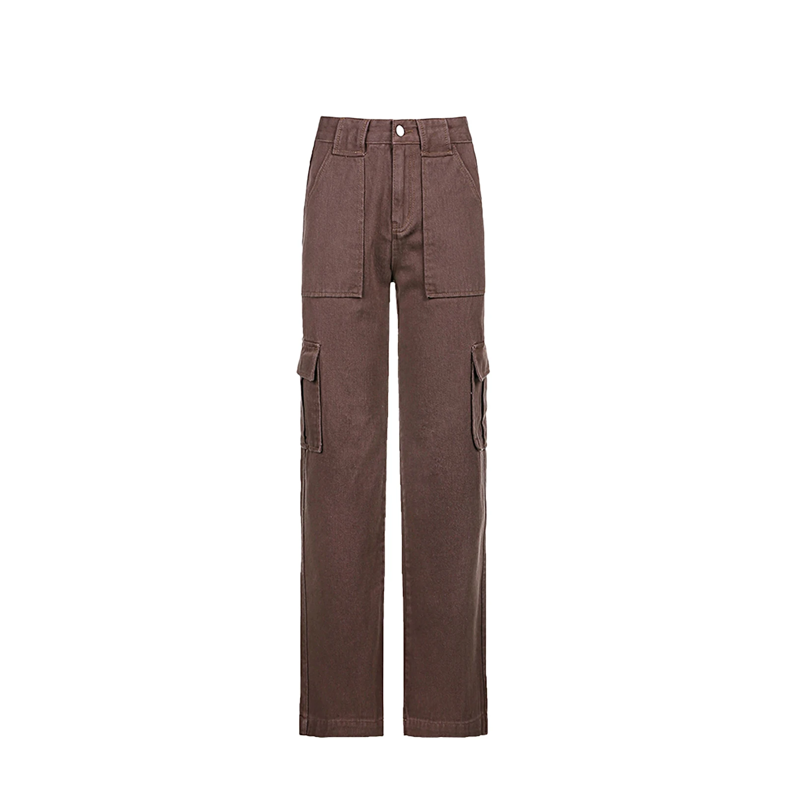 Brown Vintage Baggy Jeans Women 90s 