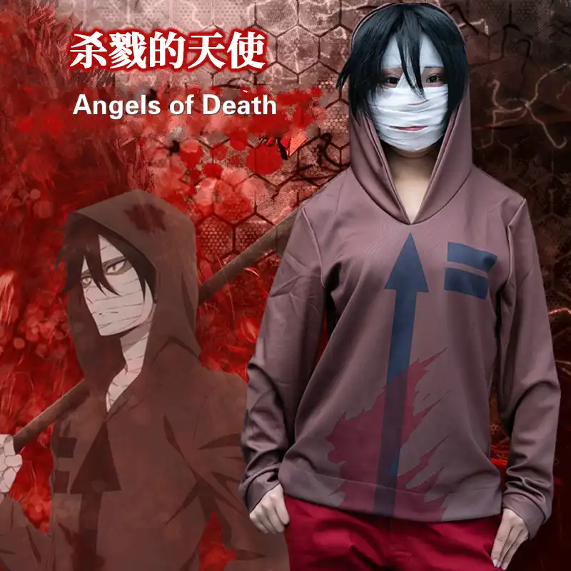 死の天使 Satsuriku なし天使アイザックフォスターザックコスプレ衣装制服は 女性の男性ジャケットコートパンツ包帯 Anime Costumes Aliexpress