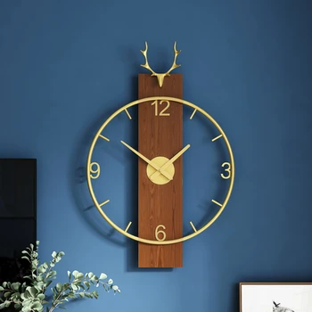 

Large Nordic Wall Clock Luxury Modern Design Gold Mute Digital Big Wall Clock Minimalist Metal Reloj De Pared Home Decor AD50WC