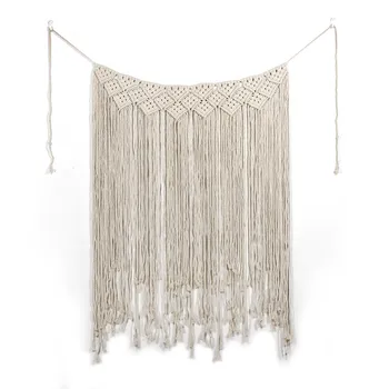 

Boho Wedding Macrame Curtain Tapestry Cotton Handmade Wall Hanging Backdrop DIY Room Rustic Wedding Party Decoration #