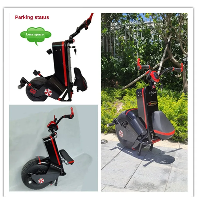 Electric Scooter 1500W One Wheel Self-balancing Scooter Motorcycle Seat 110KM 60V Electric Monowheel Scooter 18 Inch Wide Wheel  (21)