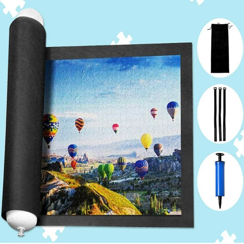 

Puzzle Accessories Toy Portable Travel Storage Bag Puzzle Storage Roll Up Mat Jigsaw Roll Felt Mat Play Mat for up 3000 Pieces