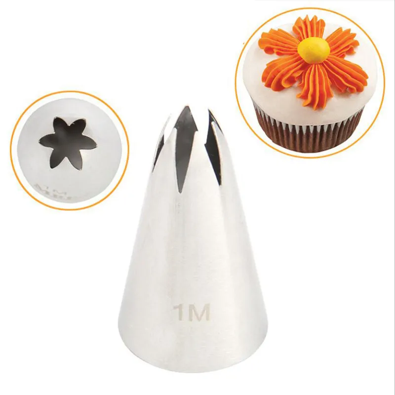 #4B#1M#1A#2D Stainless Steel Pastry Nozzle Set 1-4pcs Icing Piping Nozzle Baking Pastry Tips Cupcake Cake Decorating Tools cake decorating tip set cake icing nozzles baking nozzle set cake decorating nozzle set
