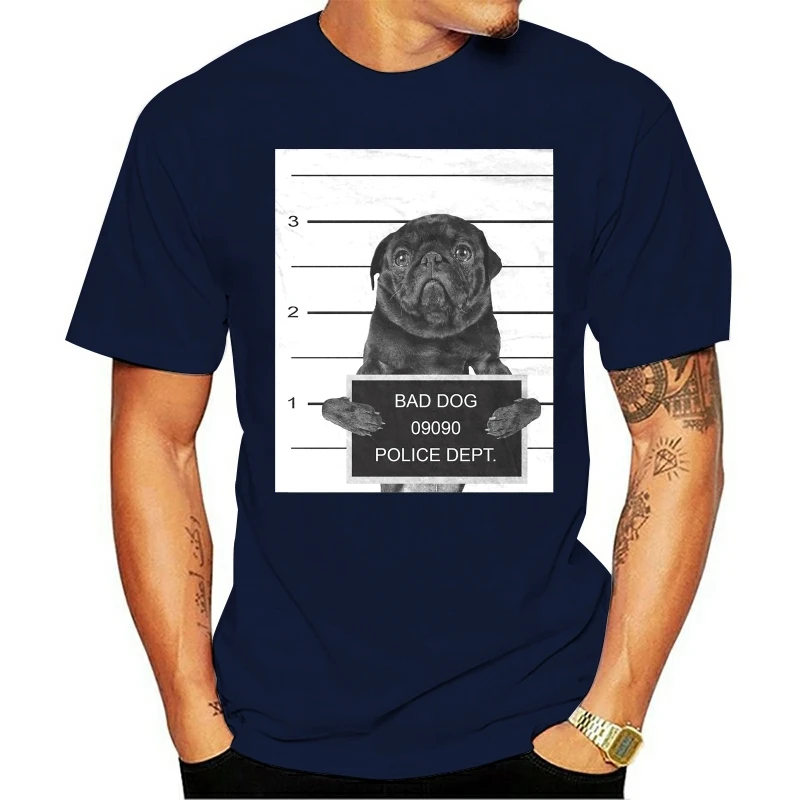 

2020 NEW T Shirt Mops Mugshot Schwarz Hund , Dog , Pug Life , Mops , M  Pse Sleeve Summer Men Tee Tops Clothing