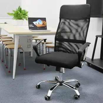 

360 Rotating Liftable Mesh Chair Office Chair Black Ergonomic Swivel Mesh Task Chair Adjustable Backrest Computer Chair HWC