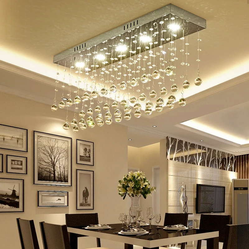 

Modern LED Cluster Crystal Chandelier Interior Curtain Wave Lighting Fixture Wrought Stainless Steel Foyer Lamp