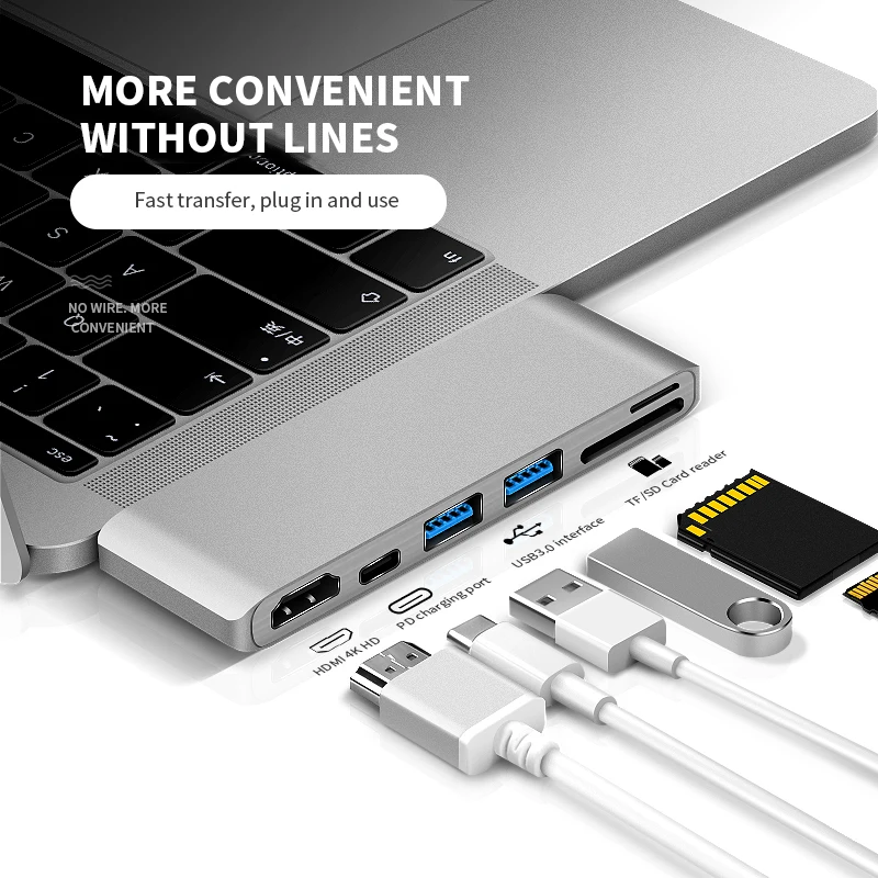 Usb-хаб C концентратор для Мульти USB 3,0 HDMI адаптер док-станция для MacBook Pro Аксессуары USB-C type C 3,1 разветвитель 3 порта USB C концентратор