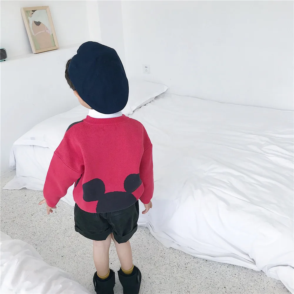 Tonytaobaby/Новинка; детский хлопковый свитер с рисунком для мальчиков и девочек; Детские свитера; сезон осень-зима
