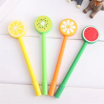 

Fruit Gel Pens Lemon Watermelon Orange Gel Pen Stationery Student School Office Supplies концелярия канцтовары
