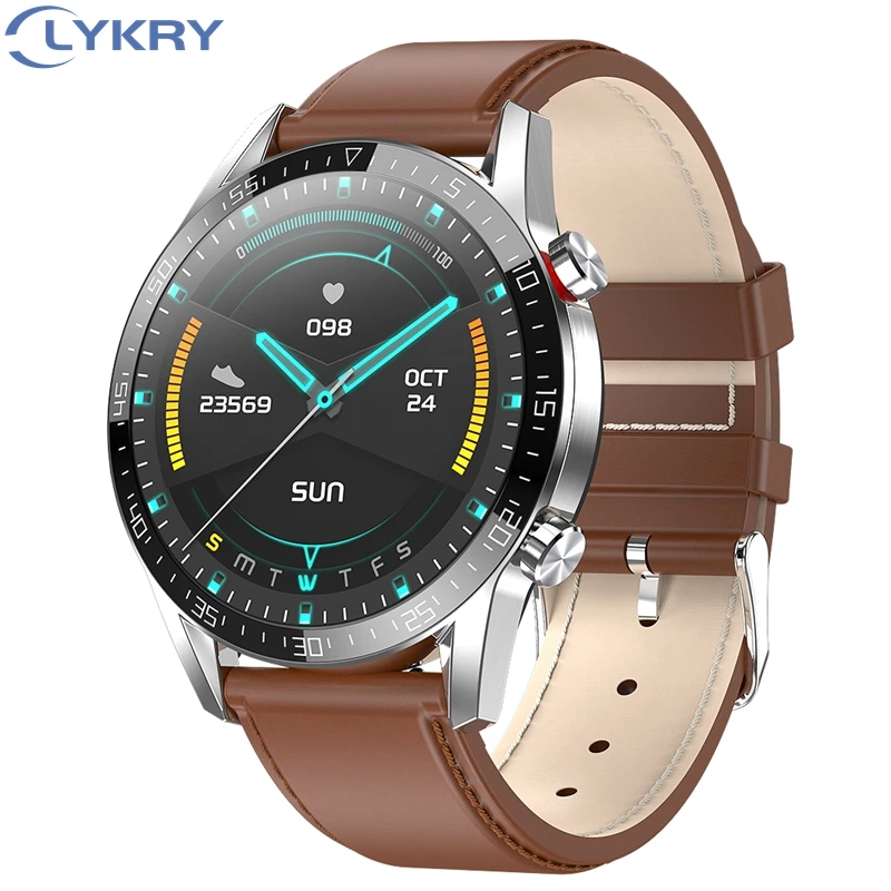 Смарт часы LYKRY L13 ЭКГ мужские IP68 Водонепроницаемые Bluetooth звонки фитнес трекер для