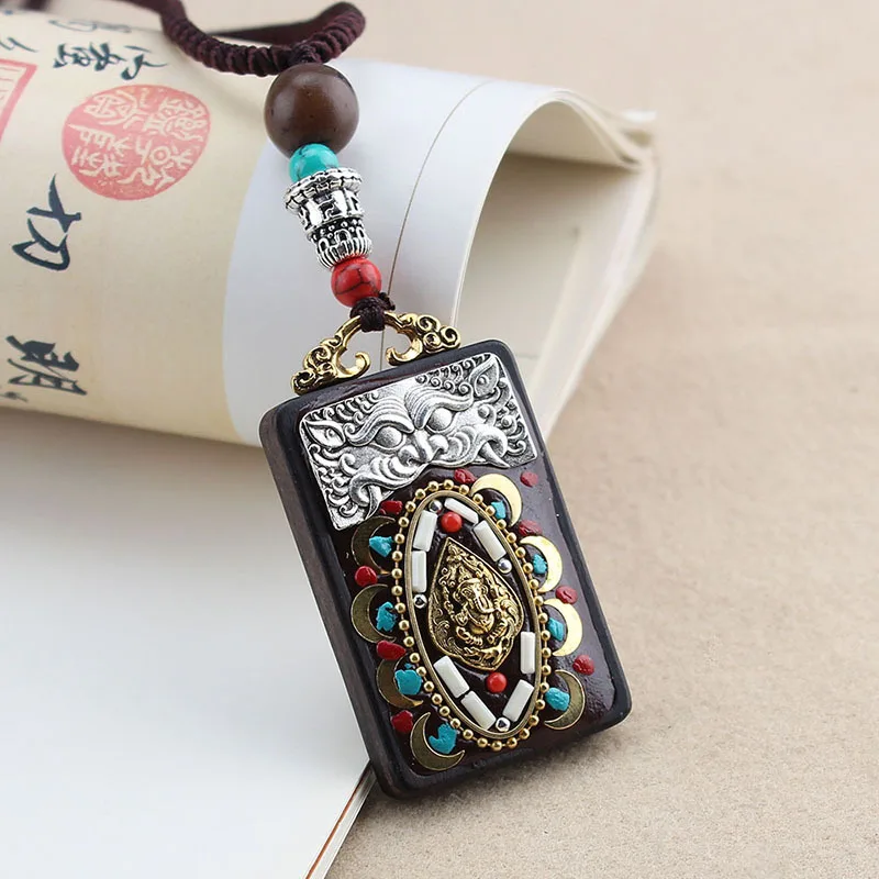 Ethnic-Tibetan-Buddhism-Ebony-Pendent-Necklace-For-Women-Men-Handmade-Wood-Peace-Buddhism-Nepal-Style-Square (5)