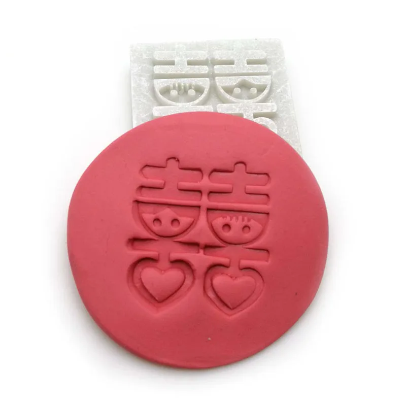 Double Happiness Pattern Stamp, Home Clean Natural Seal, Acrylic Transparent Imprint Soap Stamp, Wedding Gifts Making Chapter