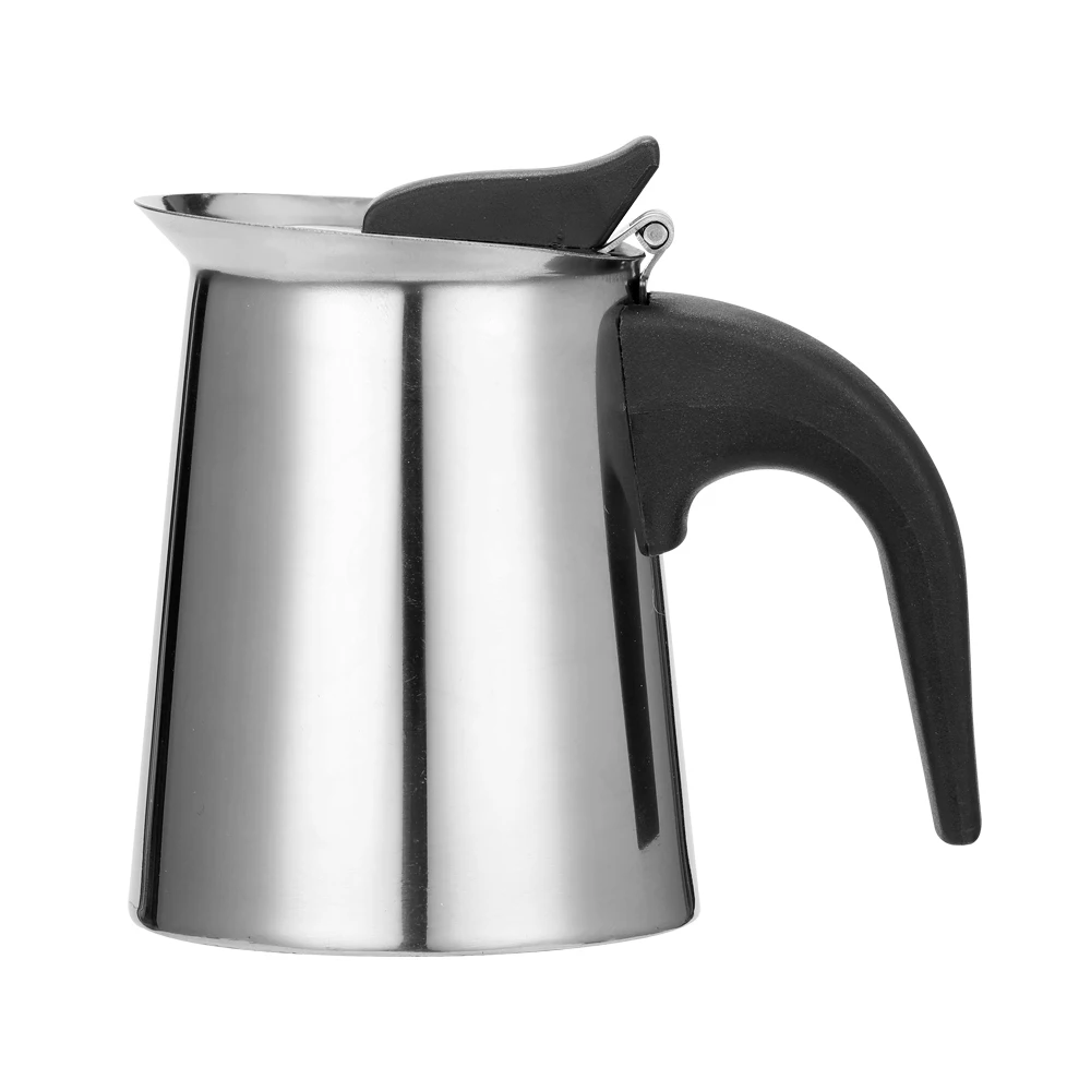 100ML Outdoor Stainless Steel Coffee Maker Pot Mocha Filter Espresso Moka Coffee Maker Coffee Pot for Camping Hiking