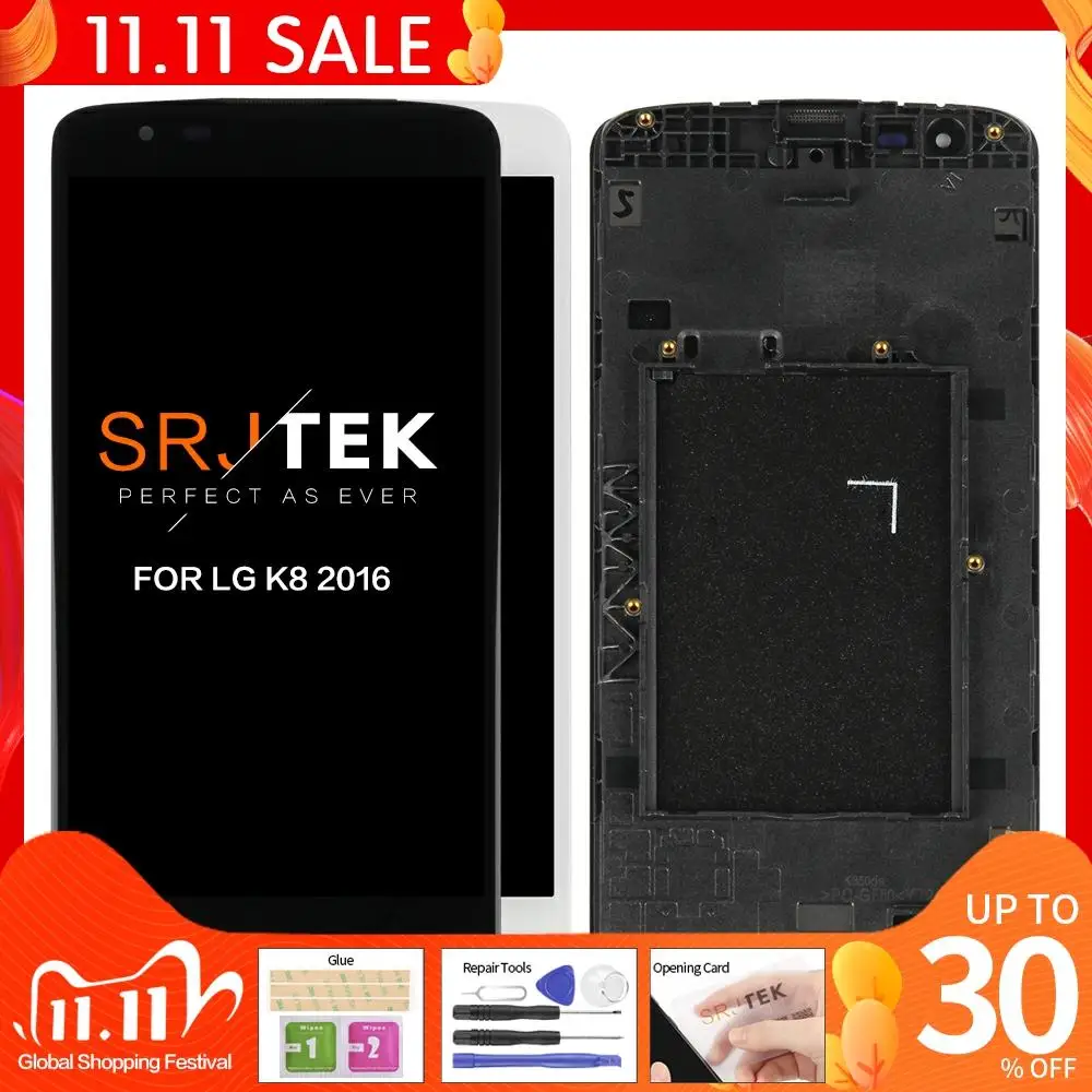 Оригинальный Для LG K8 2016 версия LCD сенсорный экран с рамкой дисплей дигитайзер