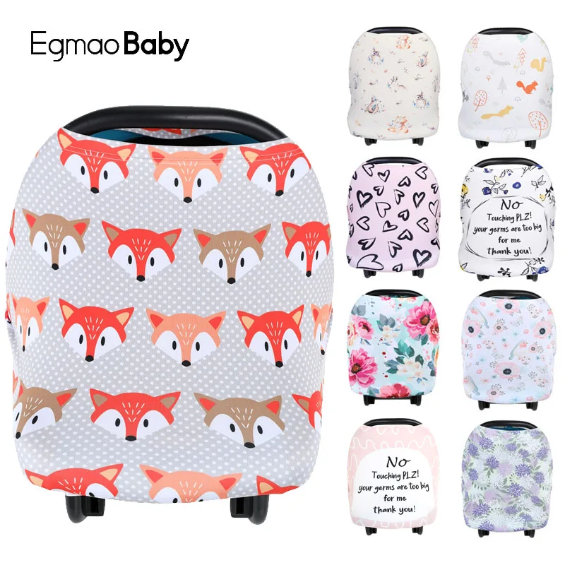 Nursing Breastfeeding Covers Baby Car Seat Canopy For Newborns Soft Nusing Cover Stroller Covers Shopping Cart Cover 4pcs car protective covers disposable car seat covers steeling wheel cover handbrake cover gear shift cover fit for most cars