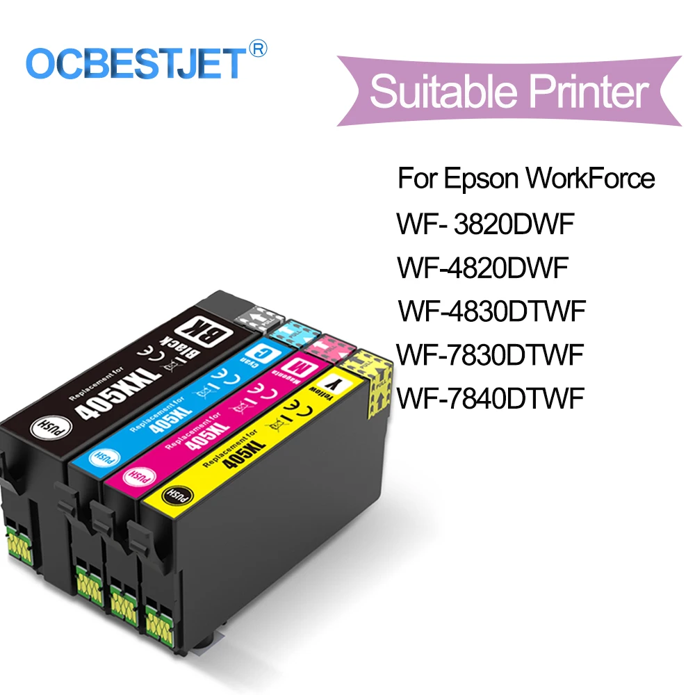 Cartucho de Tinta Compatível para Epson Wf3820 Wf-3825 Wf4820 Wf-4825 Wf-4830 Wf7840 Wf-7830 Wf-7835 Use para a Europa 405xl 405xxl - Imagem 6