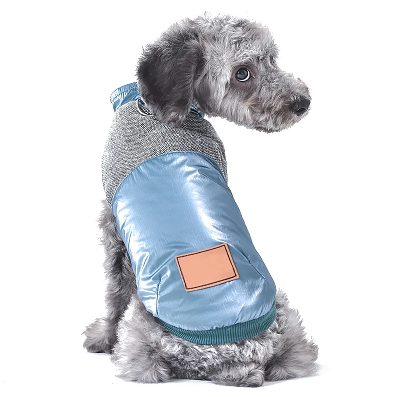 Зимняя супер теплая одежда для собак Чихуахуа Тедди флисовая куртка для маленький средний большой заплатка "Собака"-рабочая жилетка пальто, Одежда для питомцев