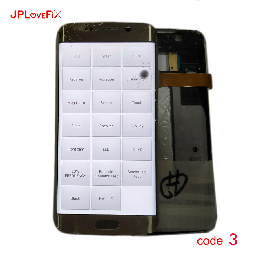JPFix практический ЖК-экран для S6 Edge G925 с рамкой только утечка точка сгоревшие тени
