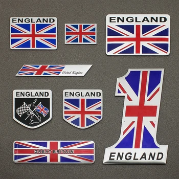 

1PCS Car Styling 3D Aluminum Car Sticker England Flag Emblem Badge Tail Decal For BMW Audi Jeep Ford KIA Mini Cooper Accessories