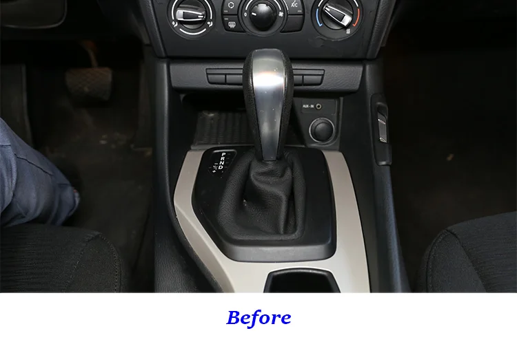 ABS черное дерево зерна автомобиля управления шестерни переключения панель Крышка переключения передач отделка для коробки передач для BMW X1 E84 2010-2013 LHD аксессуары